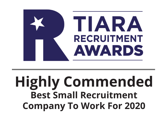 2020 TIARA - Best Small Recruitment Company Award Logo