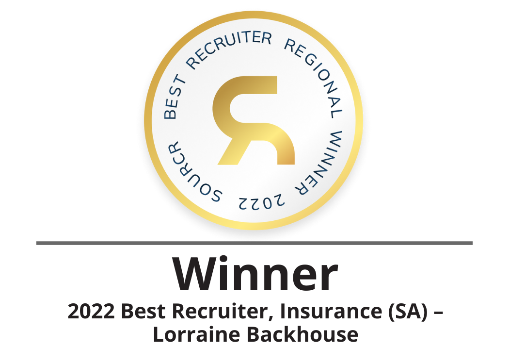 2022 BEST RECRUITER, INSURANCE (SA) - Lorraine Backhouse Award Logo